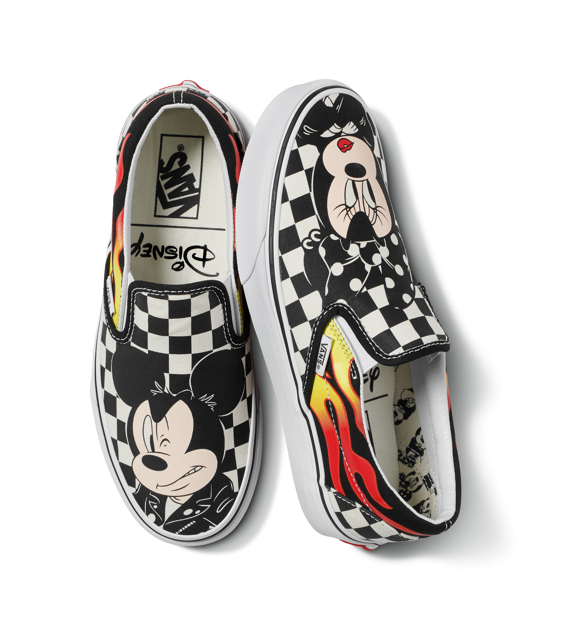 topolino - HO18_Classics_Mickey_VN0A38F7UJ4_SlipOn_MickeyMinnie_CheckerFlame