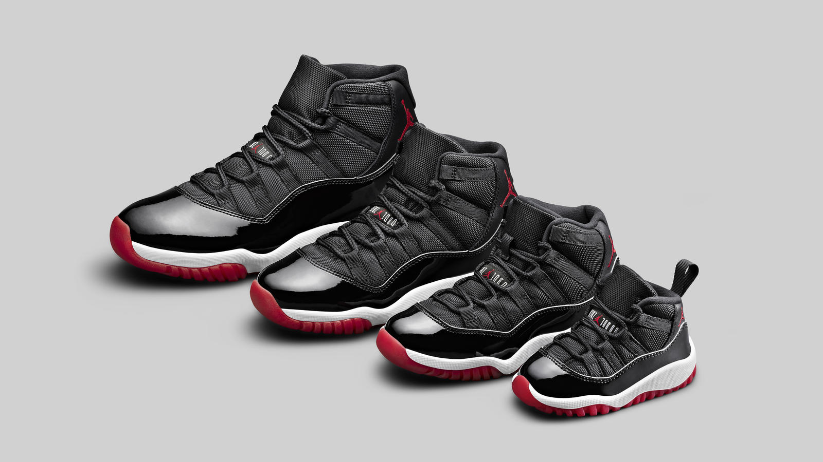 Air Jordan XI Black / True Red-White